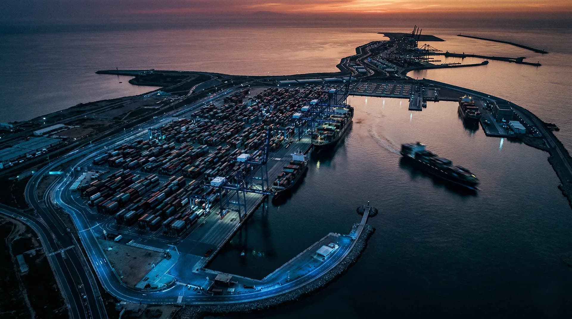 Container port in Morocco